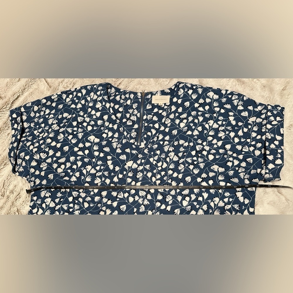MELLODAY Floral Crepe Top Blouse - Picture 2 of 9